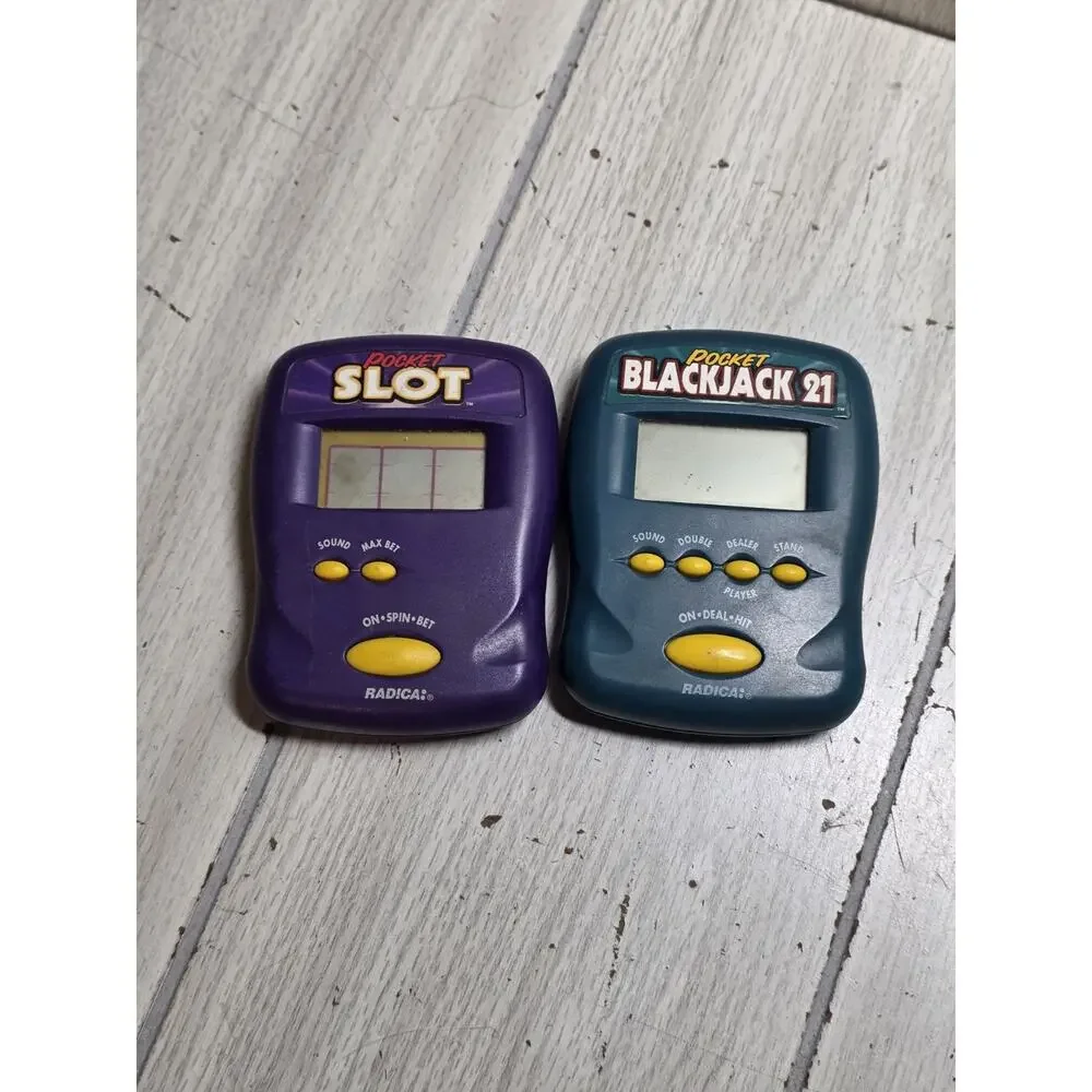 VTG 1997 Radica Pocket Slots Game & Radical Pocket Black Jack 21 Tested